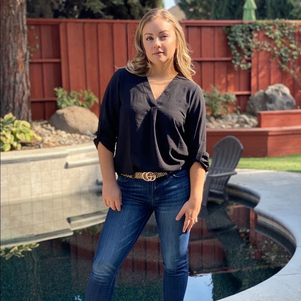 V-Neck Woven Top